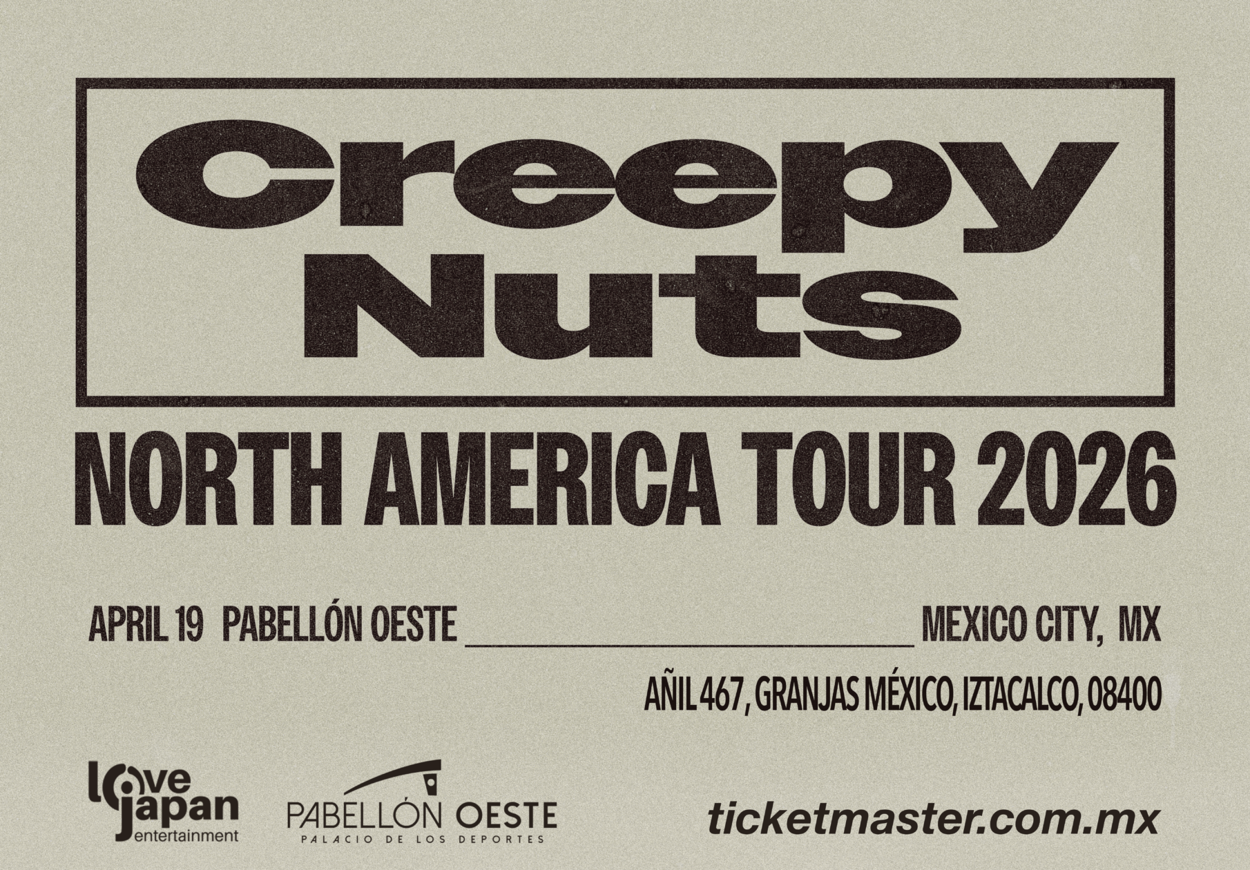 Creepy Nuts North America Tour Poster-Mexico